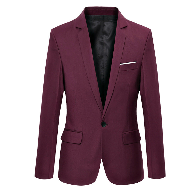 Casual Suit Middle-aged Professionals Korean-style Slim Fit