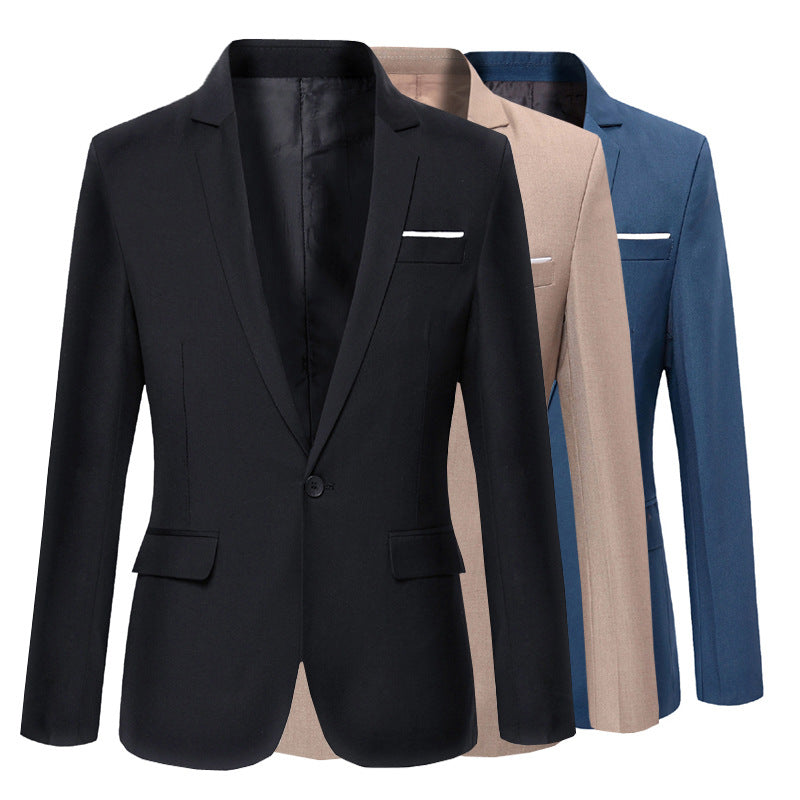 Casual Suit Middle-aged Professionals Korean-style Slim Fit