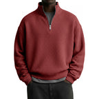 Mens Digital Floral Print Waffle-Weave Half-Zip HoodieJacket