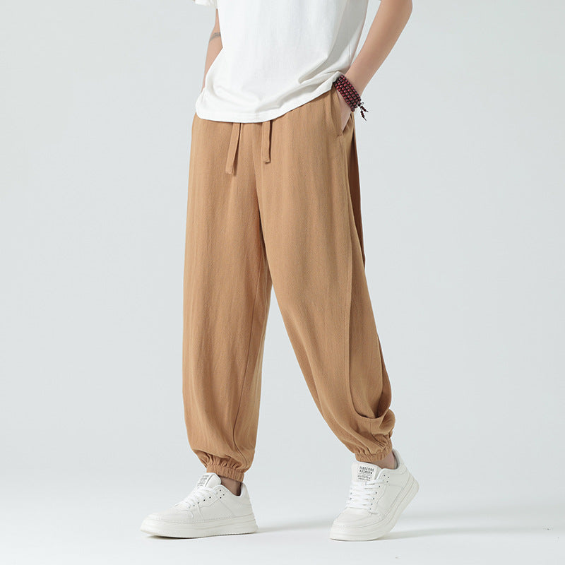 Loose-fitting Stylish Wide-leg Pants Retro Casual Trousers