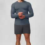 Mens Quick-Dry Breathable Long-Sleeve Sports And Fitness T-Shirt