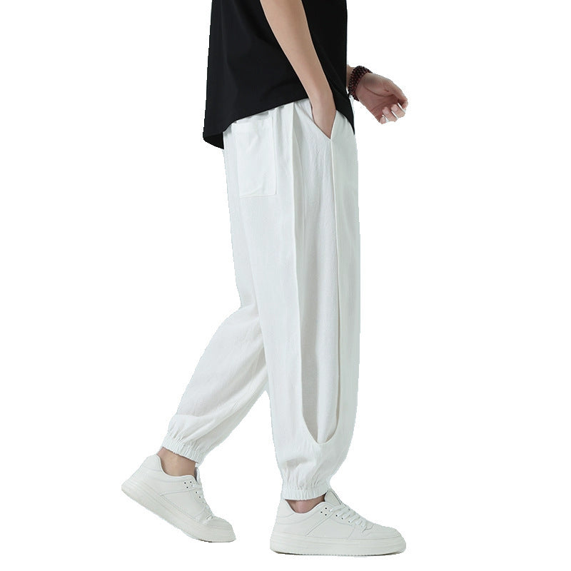 Loose-fitting Stylish Wide-leg Pants Retro Casual Trousers