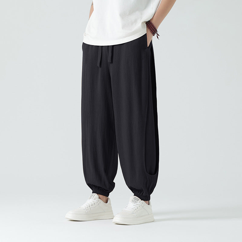 Loose-fitting Stylish Wide-leg Pants Retro Casual Trousers