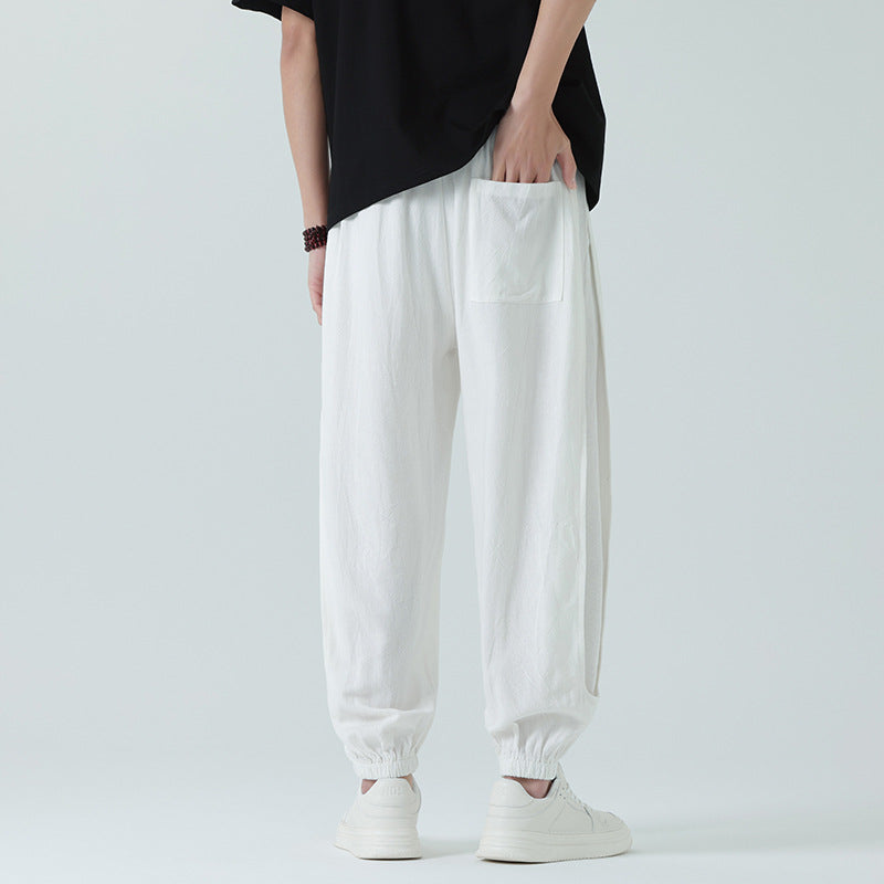 Loose-fitting Stylish Wide-leg Pants Retro Casual Trousers